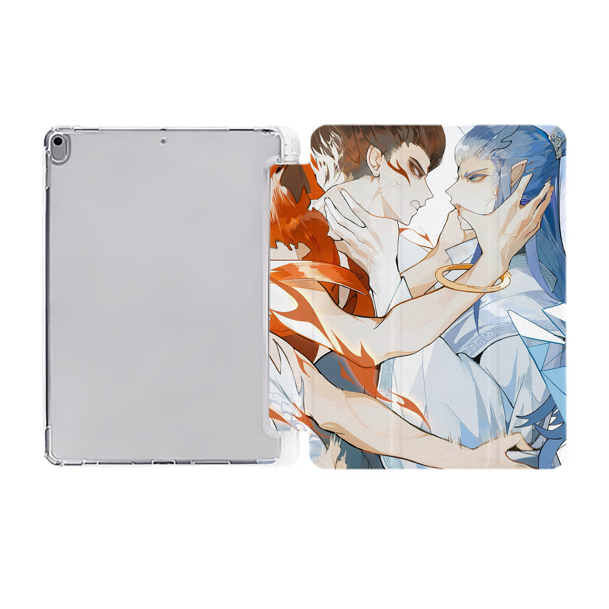 （画像用） Ne Zha 2 ナタ 魔童の大暴れ IPad ケース ペン収納付き 三つ折りスタンド PUレザー×シリコン 対応機種9.5/10.5/10.9インチ